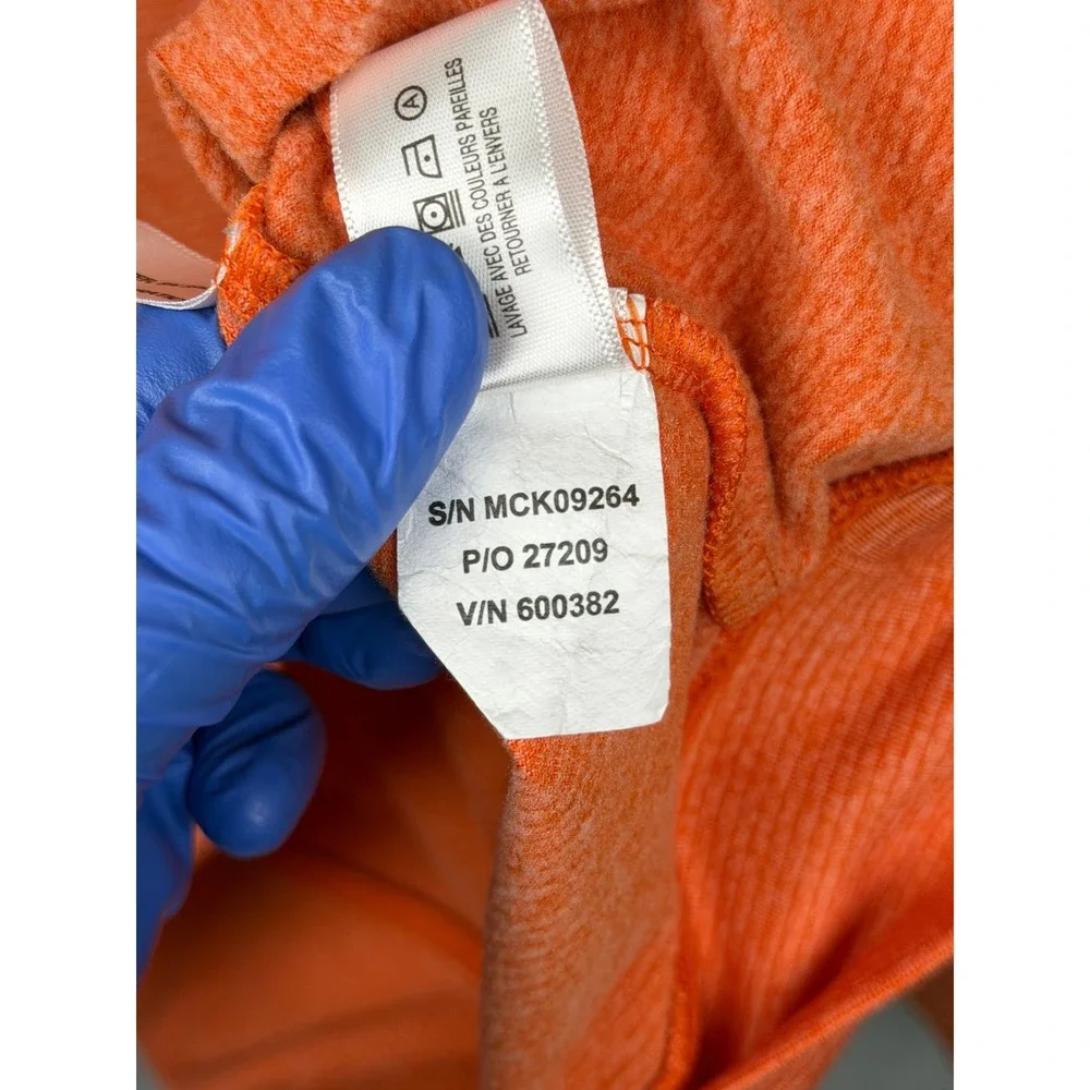 Cutter & Buck CB DryTec Pullover 1/4 Zip Moisture Wicking Orange XL Mens